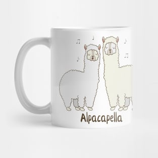 Alpacapella Singing Alpacas Funny Animal Pun Design Mug